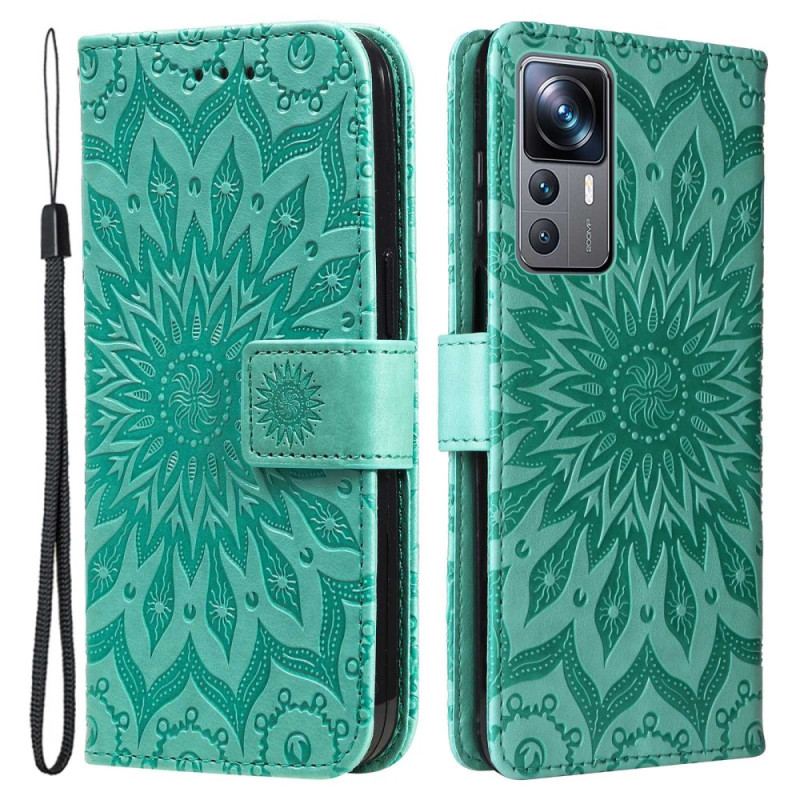 Capa De Couro Para Xiaomi 12T / 12T Pro De Cordão Mandala Strappy