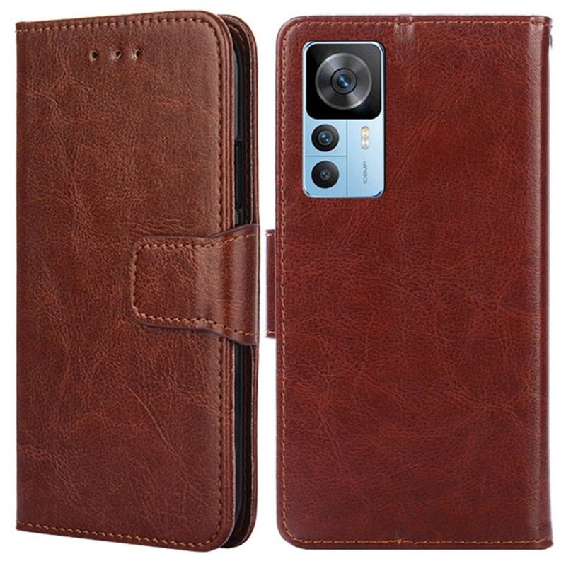 Capa De Couro Para Xiaomi 12T / 12T Pro Couro Falso Vintage