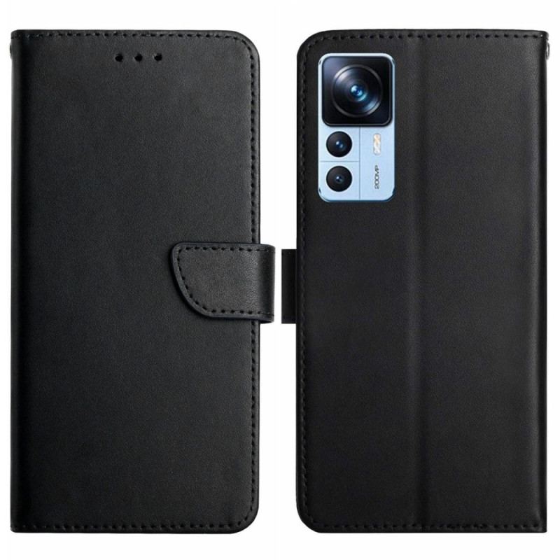 Capa De Couro Para Xiaomi 12T / 12T Pro Couro Napa Genuíno