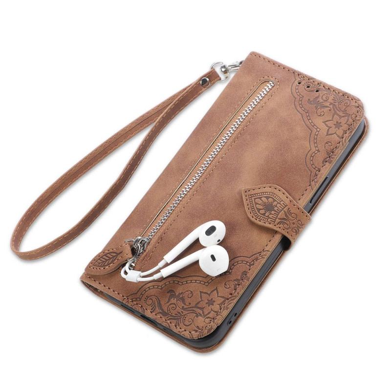 Capa Flip Para Xiaomi 12T / 12T Pro Bolsa Frontal Flores