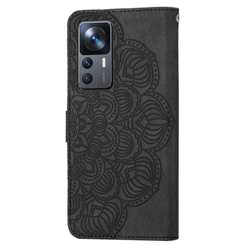 Capa Folio Para Xiaomi 12T / 12T Pro De Cordão Mandala Barroca Strappy