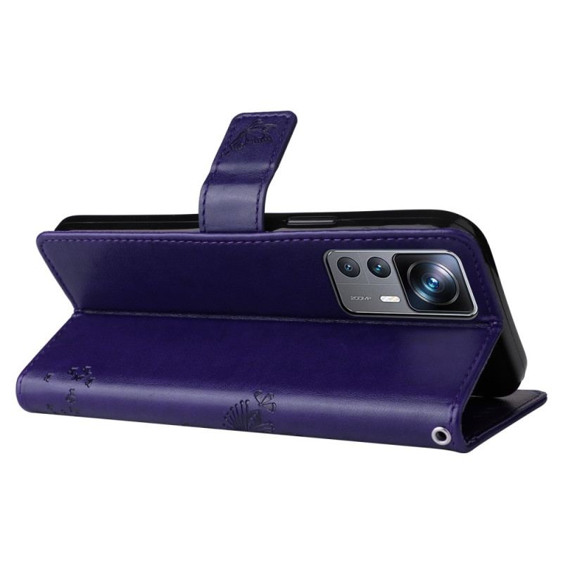 Capa Folio Para Xiaomi 12T / 12T Pro Gato Sob A Árvore
