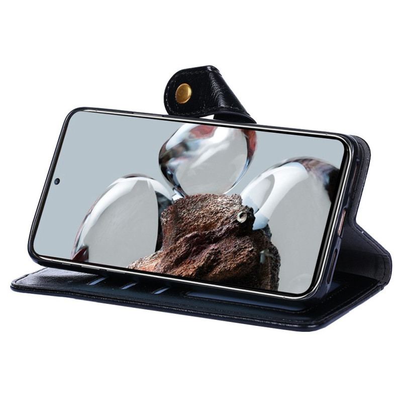Capa Folio Para Xiaomi 12T / 12T Pro Porta-moedas Frontal E Cordão