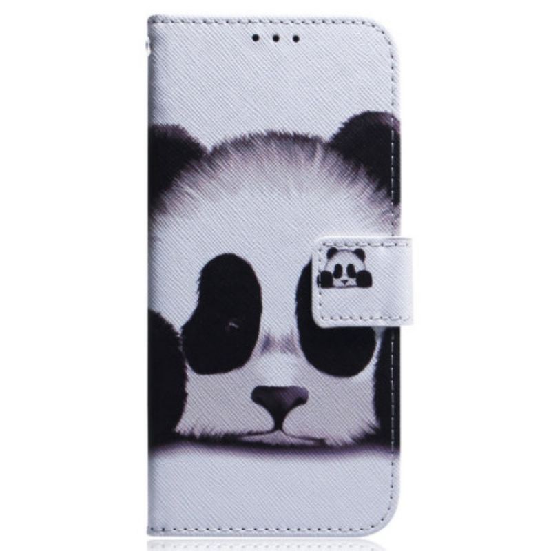 Capa De Couro Para Realme GT Neo 3 Panda Triste