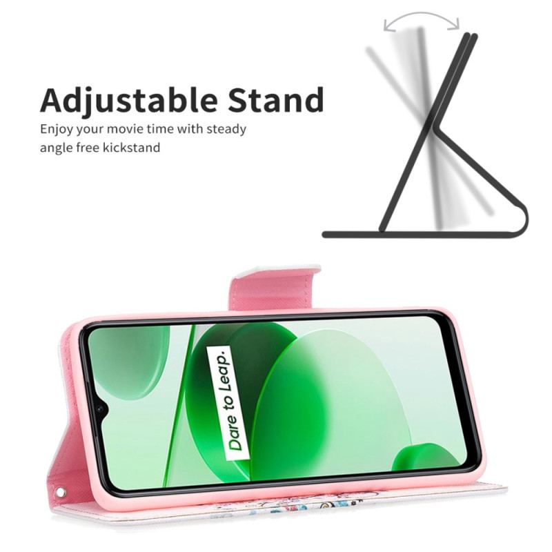 Capa Flip Para Realme GT Neo 3 Árvore Da Fantasia