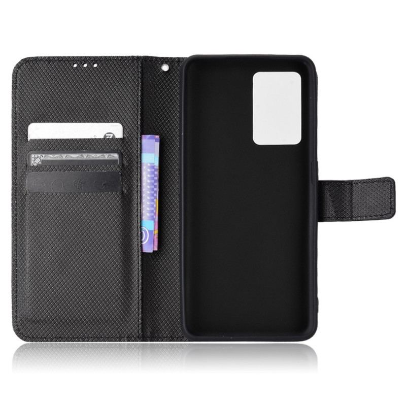 Capa Flip Para Realme GT Neo 3 De Cordão Strappy Textura Diamante