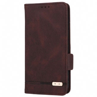 Capa Flip Para Realme GT Neo 3 Couro Amadeirado
