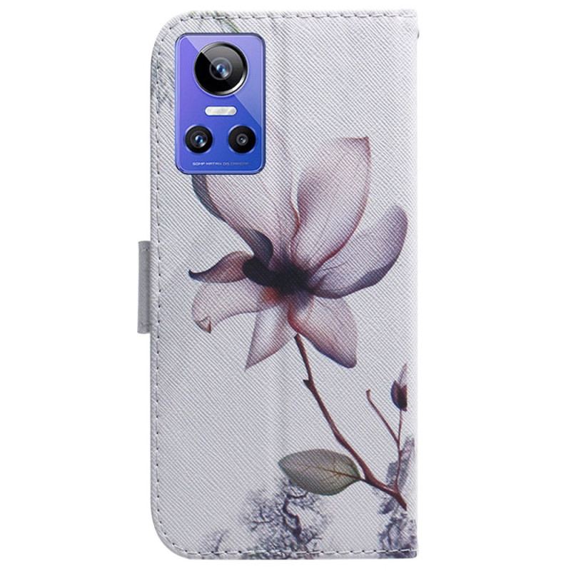 Capa Flip Para Realme GT Neo 3 Flor Efêmera