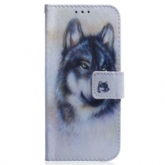 Capa Flip Para Realme GT Neo 3 Lobo Da Neve