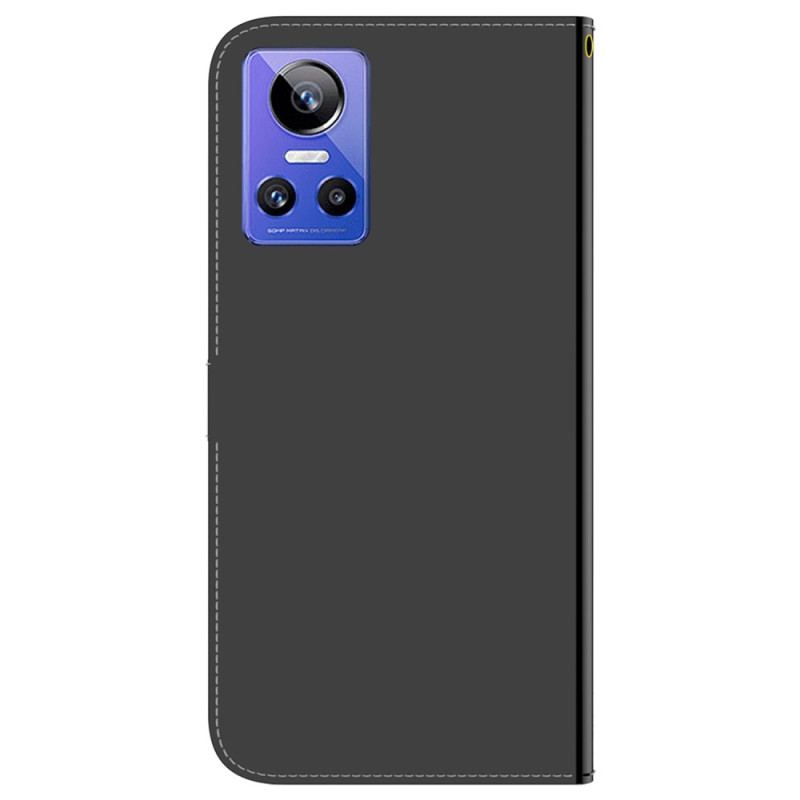 Capa Folio Para Realme GT Neo 3 De Cordão Espelho De Alça