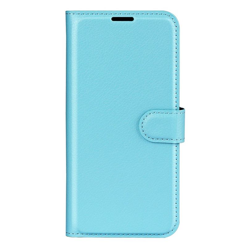 Capa Folio Para Realme GT Neo 3 Couro Sintético Com Textura De Lichia