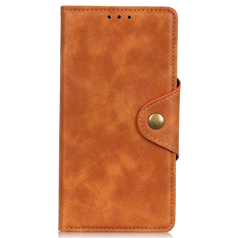 Capa De Couro Para Samsung Galaxy A03 Core Botão De Couro Falso