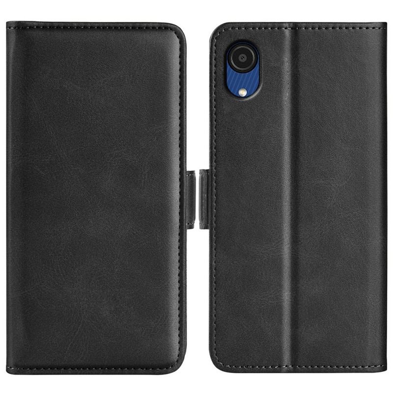 Capa Flip Para Samsung Galaxy A03 Core De Couro Aba Dupla