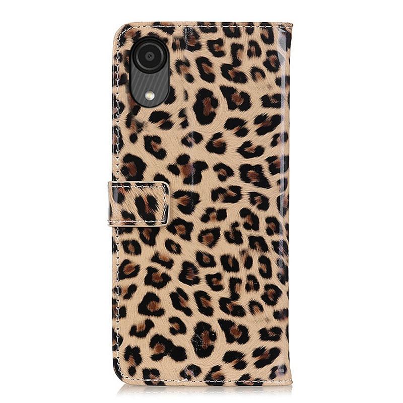 Capa Flip Para Samsung Galaxy A03 Core Leopardo