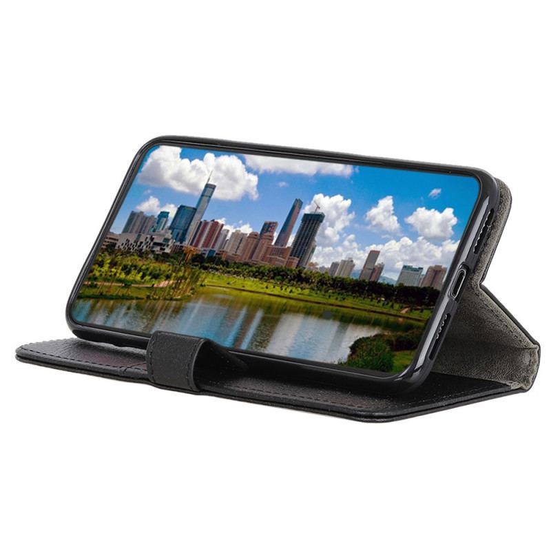 Capa Folio Para Samsung Galaxy A03 Core Couro Sintético De Lichia