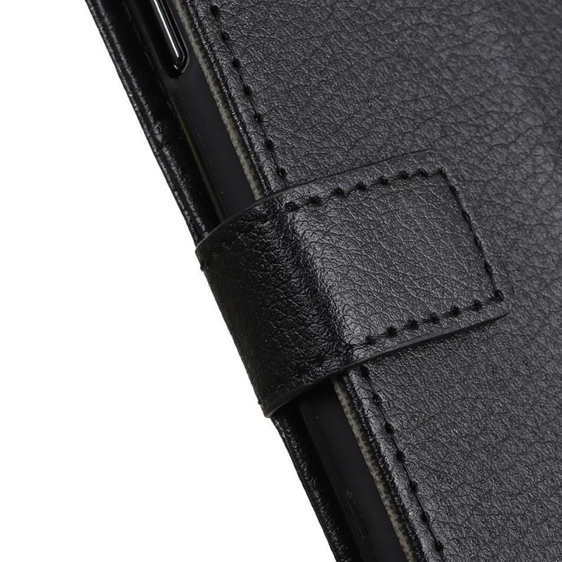 Capa Folio Para Samsung Galaxy A03 Core Couro Sintético De Lichia
