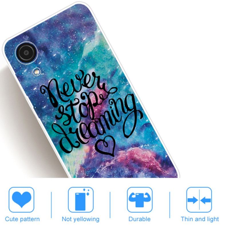 Capa Para Samsung Galaxy A03 Core Nunca Pare De Sonhar