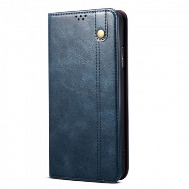 Capa De Celular Para Oppo Reno 6 5G Flip Couro Sintético Encerado