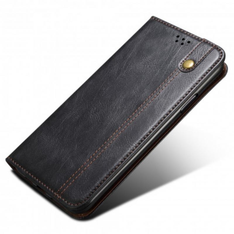 Capa De Celular Para Oppo Reno 6 5G Flip Couro Sintético Encerado