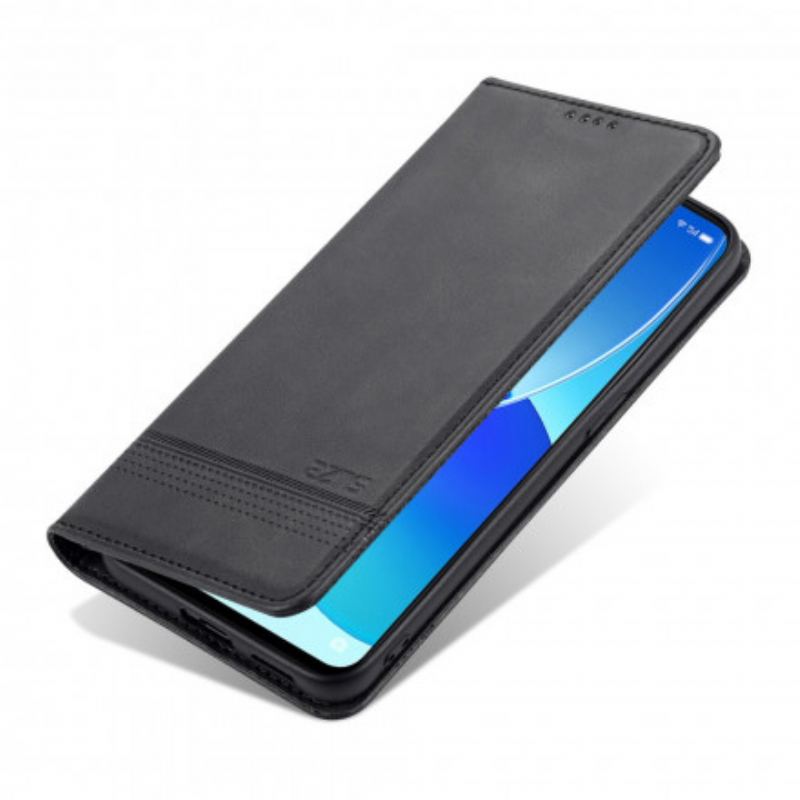 Capa De Celular Para Oppo Reno 6 5G Flip Estilo De Couro Azns