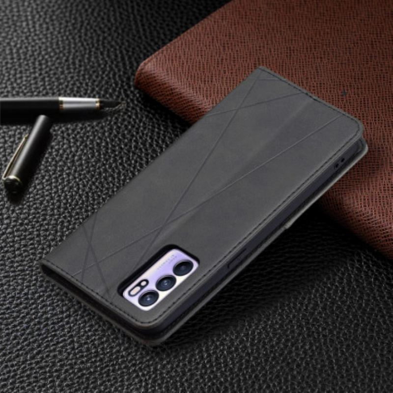 Capa De Celular Para Oppo Reno 6 5G Flip Estilo Do Artista