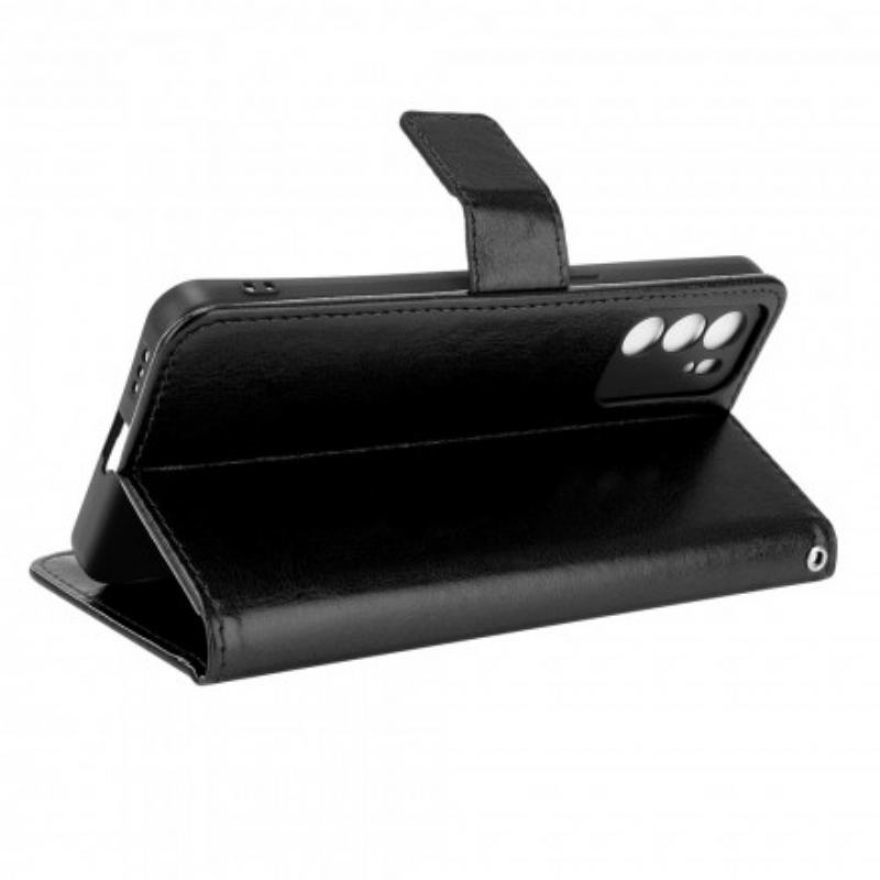 Capa De Couro Para Oppo Reno 6 5G Couro Falso Chamativo