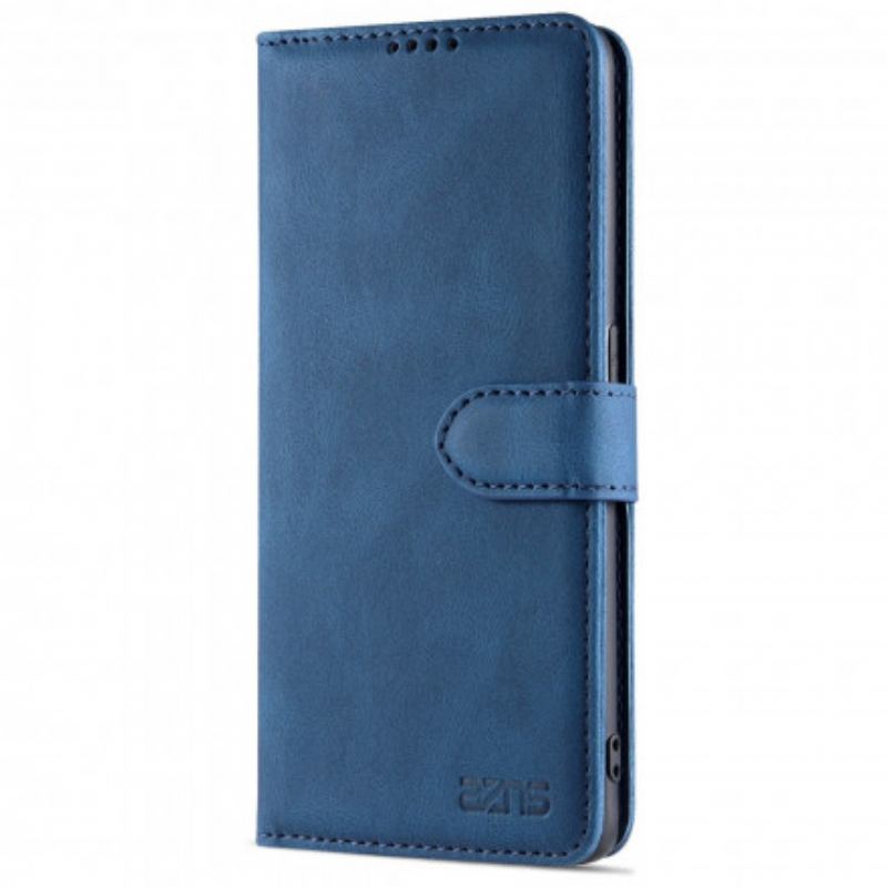 Capa Flip Para Oppo Reno 6 5G Alta Costura Com Efeito De Couro Azns