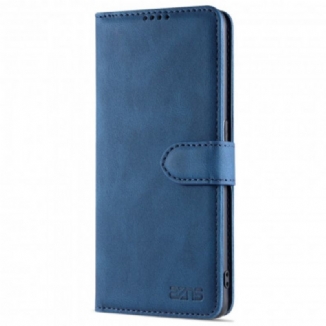 Capa Flip Para Oppo Reno 6 5G Alta Costura Com Efeito De Couro Azns