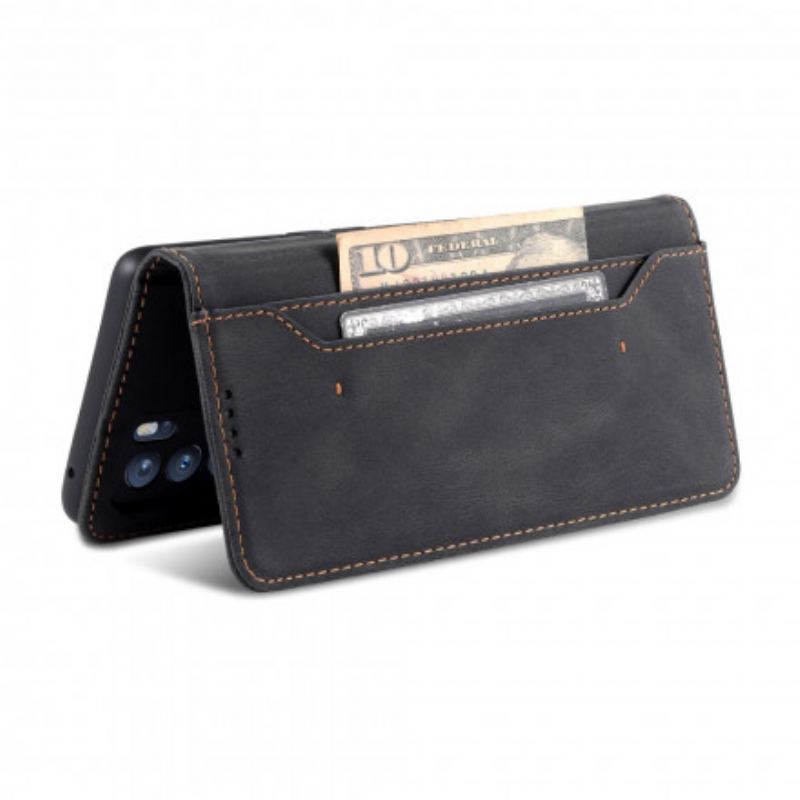 Capa Flip Para Oppo Reno 6 5G Alta Costura Com Efeito De Couro Azns