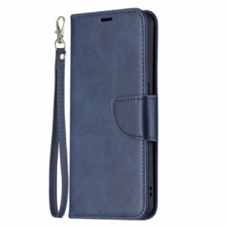 Capa Flip Para Oppo Reno 6 5G De Couro Retalho Liso Oblíquo