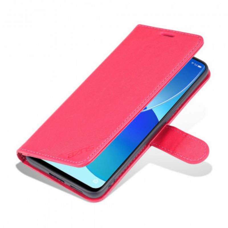 Capa Flip Para Oppo Reno 6 5G Couro Sintético Azns
