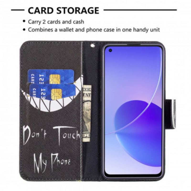 Capa Flip Para Oppo Reno 6 5G Telefone Do Diabo