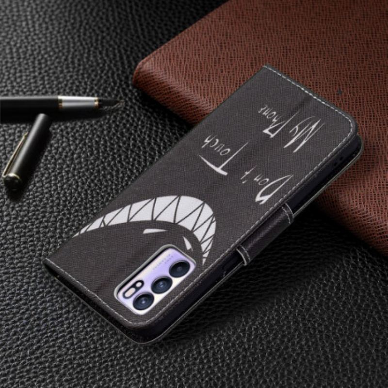 Capa Flip Para Oppo Reno 6 5G Telefone Do Diabo