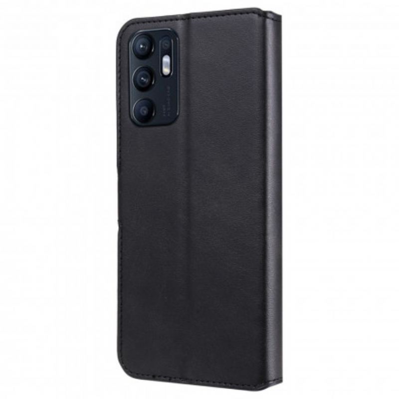 Capa Folio Para Oppo Reno 6 5G Cor Sólida