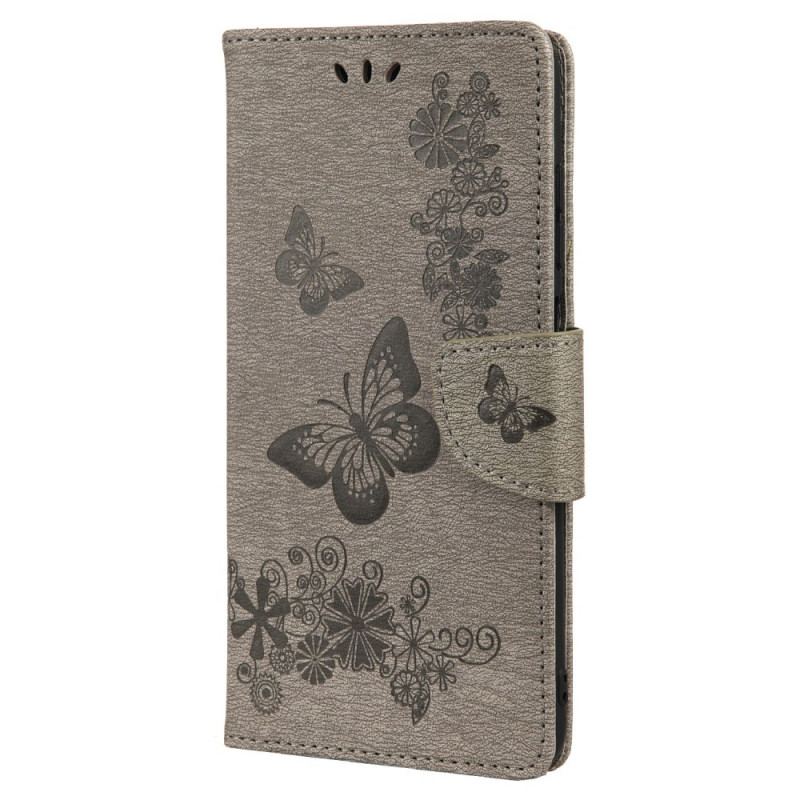 Capa Folio Para Oppo Reno 6 5G De Cordão Borboletas Esplêndidas
