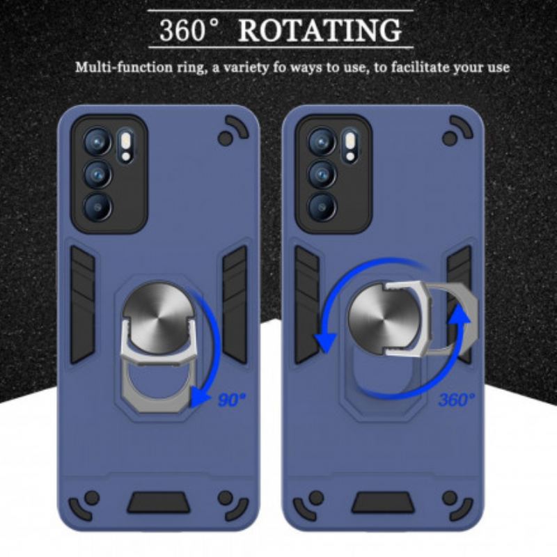 Capa Para Oppo Reno 6 5G Porta-anel Destacável
