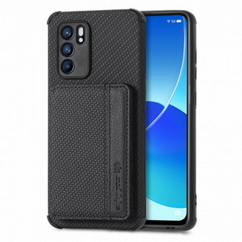 Capa Para Oppo Reno 6 5G Suporte Para Cartão Rfid