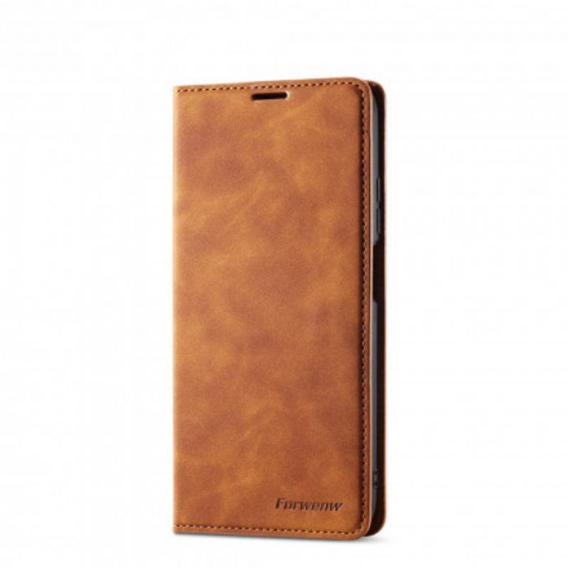 Capa De Celular Para Poco M3 Flip Forwenw Efeito Couro