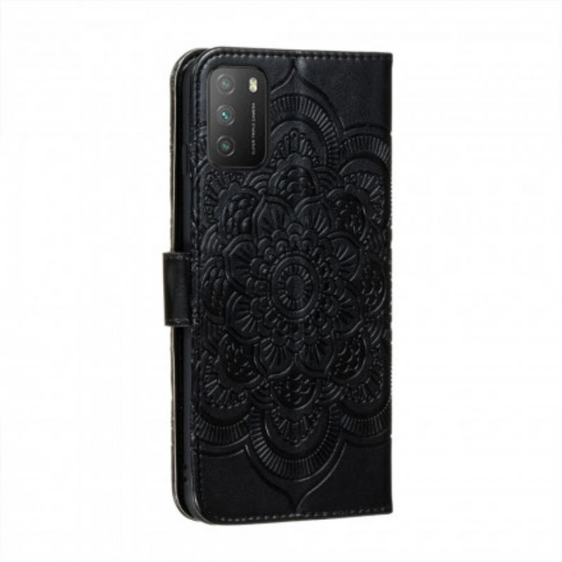 Capa Flip Para Poco M3 Mandala Completa