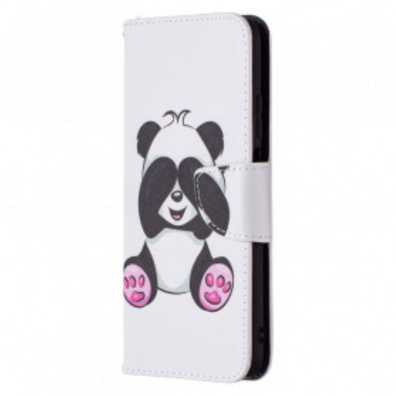 Capa Flip Para Poco M3 Panda Divertido