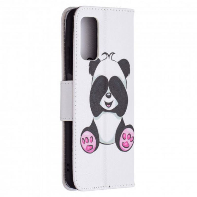 Capa Flip Para Poco M3 Panda Divertido