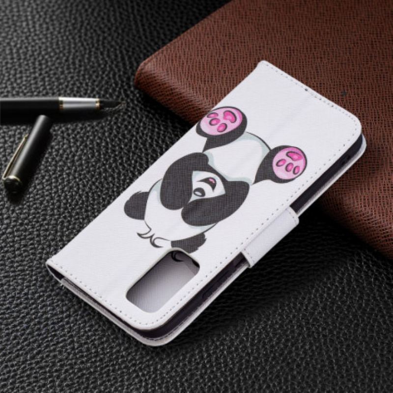 Capa Flip Para Poco M3 Panda Divertido