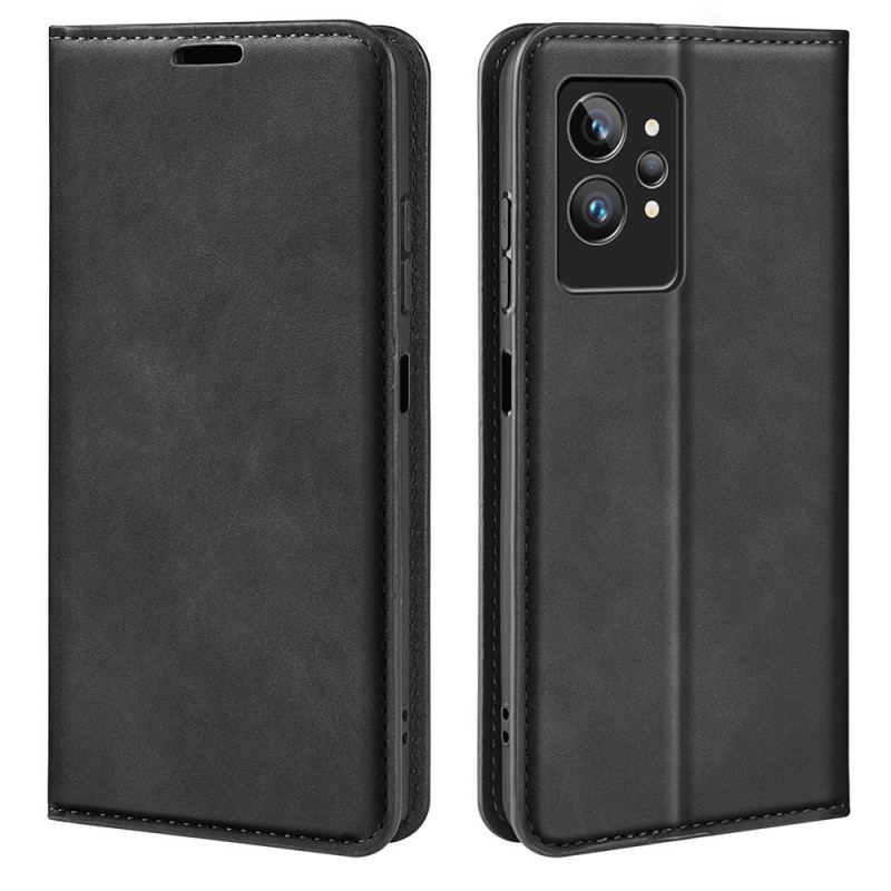 Capa De Couro Para Realme GT2 Pro Elegância