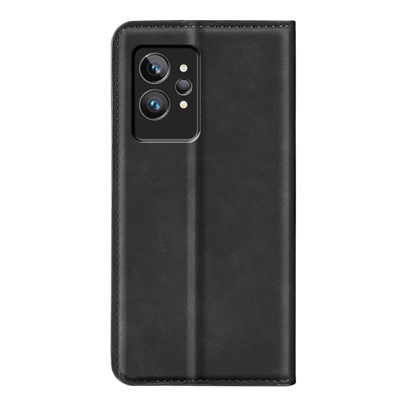 Capa De Couro Para Realme GT2 Pro Elegância