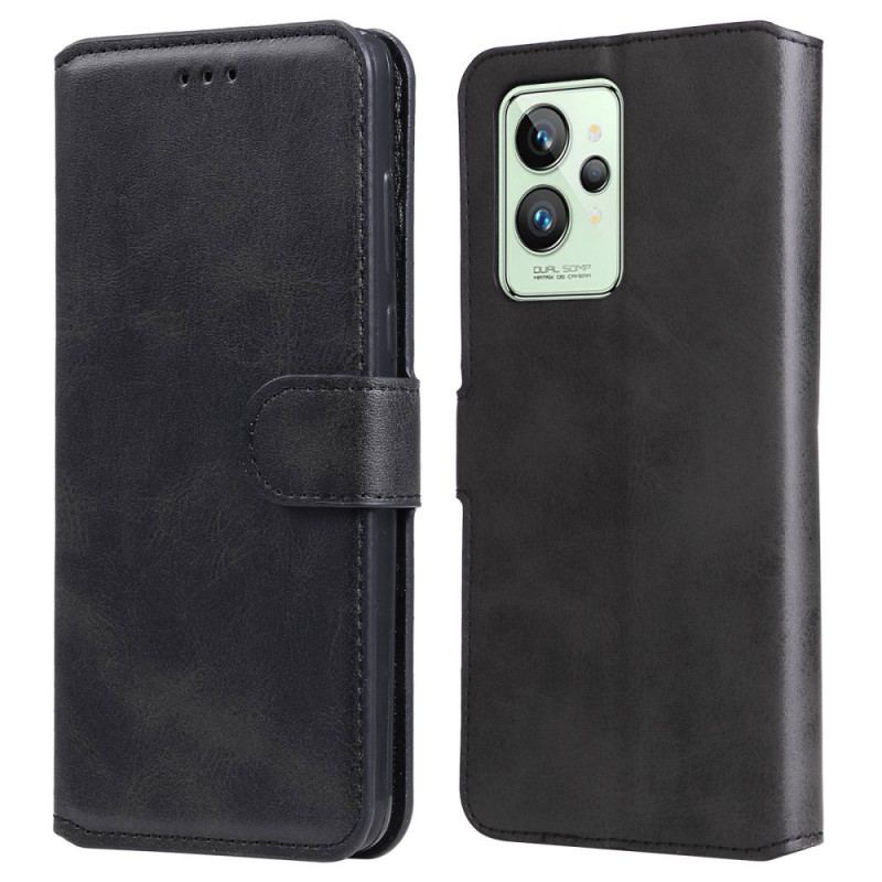 Capa De Couro Para Realme GT2 Pro Couro Sintético Liso