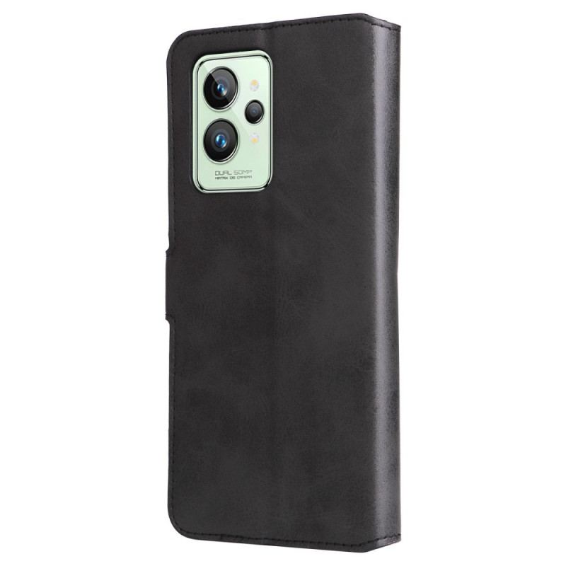 Capa De Couro Para Realme GT2 Pro Couro Sintético Liso