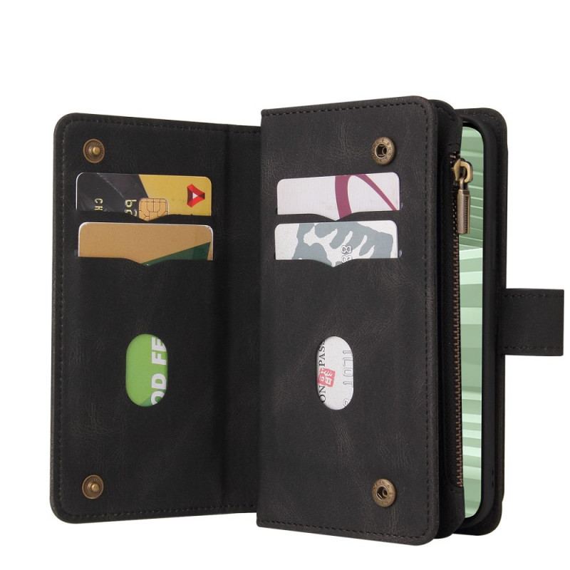 Capa Flip Para Realme GT2 Pro Titular Do Cartão Multifuncional