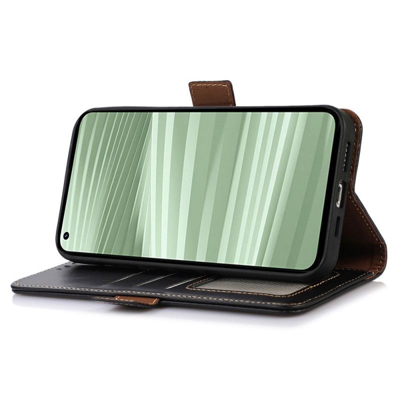 Capa Folio Para Realme GT2 Pro Couro Legitimo