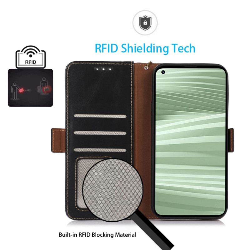 Capa Folio Para Realme GT2 Pro Couro Legitimo