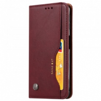 Capa De Celular Para Samsung Galaxy A50 Flip Titular De Cartão De Couro Sintético